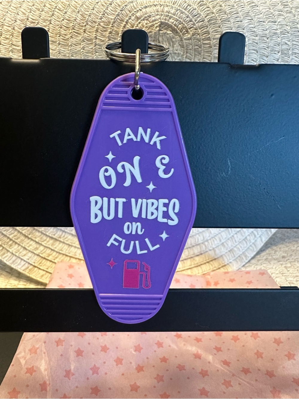 Purple 'Tank On, Vibes On Full' Keychain